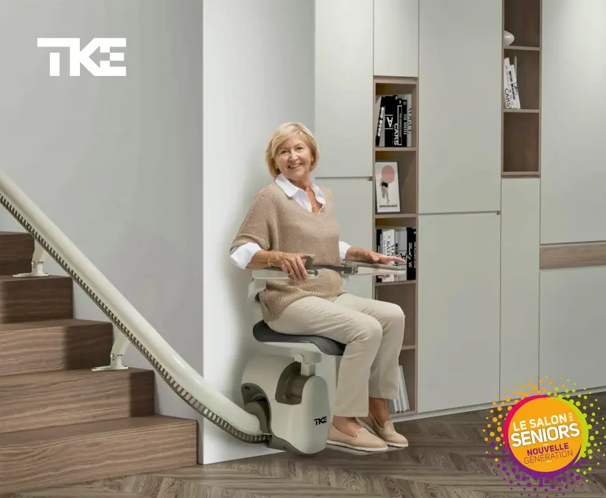 Retrouvez le monte-escalier S200 de TK Home Solutions au Salon des Seniors à Montpellier du 13 au 15 mai 2022